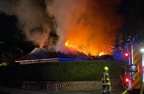 Polizeiinspektion Wilhelmshaven/Friesland: POL-WHV: Dachstuhlbrand eines Bungalow in Obenstrohe