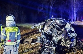 Feuerwehr Radolfzell: FW-Radolfzell: Schwerer Verkehrsunfall auf der Mettnau