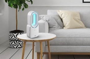 PEARL GmbH: Sichler Haushaltsgeräte Rotorloser Tisch-Ventilator mit Akku & LED-Licht in 5 Farben, 10 Watt: Besonders leise und mit stimmungsvoller Beleuchtung
