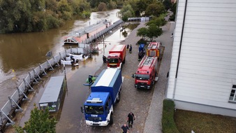 THW LVBEBBST: THW hilft beim Oderhochwasser: Scheitelwelle zieht durch