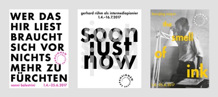 ZKM | Zentrum für Kunst und Medien Karlsruhe: ZKM-Ausstellungsserie "Poetische Expansionen" (01.04.-22.10.2017) mit Positionen von Nanni Balestrini, Hansjörg Mayer, Gerhard Rühm, Helmut Heißenbüttel, Konrad Balder Schäuffelen und Reinhard Döhl