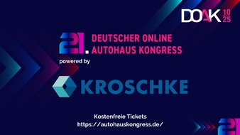 Kroschke: Partner der ersten Stunde / Sponsor Kroschke mit Beitrag zur digitalen Inventur beim 21. Deutschen Online Autohaus Kongress (DOAK)