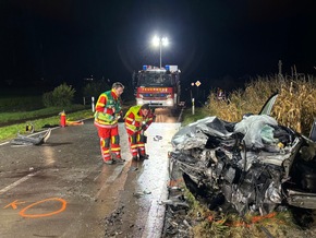 KFV Bodenseekreis: Drei Schwerverletzte nach Frontalzusammenstoß