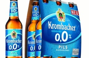 Krombacher Brauerei GmbH & Co.: Die natürlichen Durstlöscher: Krombacher bringt o,0% Pils und o,0% Weizen auf den Markt