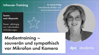dpa-Akademie: Medientraining f&uuml;r F&uuml;hrungskr&auml;fte: Souver&auml;n vor Mikrofon und Kamera