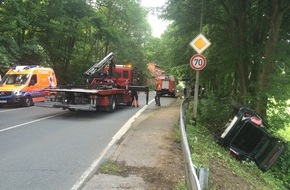 Feuerwehr Hattingen: FW-EN: Verkehrsunfall mit eingeklemmter Person