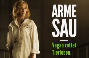 PETA Deutschland e.V.: "Arme Sau": Franka Potente in neuer PETA-Kampagne für vegane Lebensweise