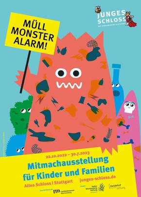 Müllmonster-Alarm! Ab 22.10.22 im Stuttgarter Kindermuseum Junges Schloss