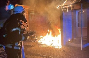Feuerwehr Schermbeck: FW-Schermbeck: Mülltonnenbrand