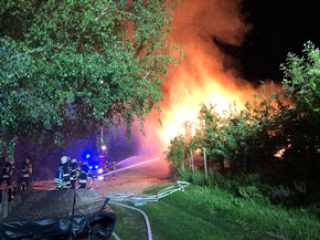 KFV Bodenseekreis: Drei zeitgleiche Brände in Markdorf erfordern Großeinsatz der Feuerwehren