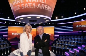 SAT.1: Der direkte Draht zur Bundesfamilienministerin: Ursula von der Leyen bei "Ihre Wahl! Die Sat.1-Arena" am Sonntag, 30. August 2009, um 22.15 Uhr / Hohe Zuschauerbeteiligung in der ersten Sendung