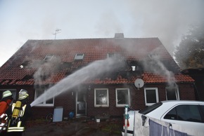 POL-STD: Feuer im Dachgeschoß eines Kutenholzer Einfamilienhauses ausgebrochen - Haus derzeit unbewohnbar