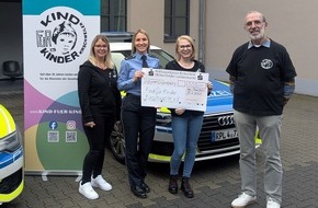 Polizeidirektion Trier: POL-PDTR: Polizei Idar-Oberstein übergibt Spendenscheck an Kind für Kinder Kirschweiler e.V.