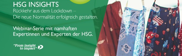 Universität St. Gallen: HSG Insights: Neue Webinare zur Corona-Krise
