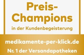 Luitpold-Apotheke: Medikamente per Klick erneut Platz 1 unter den Versandapotheken / Preis-Champion in der Kundenbegeisterung