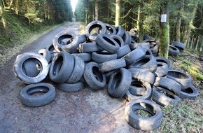 Kreispolizeibehörde Oberbergischer Kreis: POL-GM: 110220-111: Altreifen im Wald entsorgt