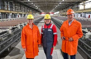 Aurubis AG: Pressemitteilung: Mehr strategische Metalle für Europa: Aurubis nimmt modernisierte Elektrolyse in Lünen in Betrieb