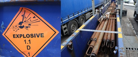 Polizei M&uuml;nster: POL-MS: Kontrolle auf der A 30 bei Westerkappeln - Gefahrguttransport stillgelegt