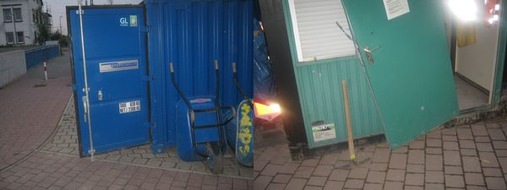 Polizeidirektion Worms: POL-PDWO: Einbruch in Baucontainer