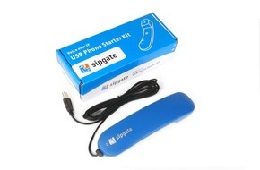 sipgate GmbH: CeBIT 2006 / VoIP-Starter-Kit von sipgate mit Profi-Hardware und 111 Freiminuten für nur 4,90 Euro