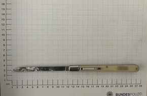 Bundespolizeidirektion Sankt Augustin: BPOL NRW: Bundespolizei stellt mutmaßlichen Ladendieb und findet ein Messer