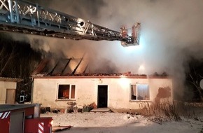 Polizeiinspektion Stralsund: POL-HST: Brand eines Einfamilienhauses in Ahrendsee