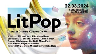 MDR Mitteldeutscher Rundfunk: „LitPop“ startet zur Buchmesse neu durch: MDR, ARD KULTUR, ZDF und 3sat feiern gemeinsam mit Literatur und Musik