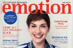 EMOTION Verlag GmbH: Christiane Paul: "Der Alltag als alleinerziehende Mutter ist zwischenzeitlich anstrengender als Drehen"