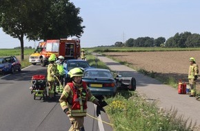 Freiwillige Feuerwehr Gangelt: FW Gangelt: Schwerer Verkehrsunfall auf L47 mit zwei Verletzten