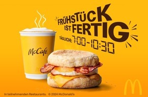 McDonald's Deutschland: Frühstück ist fertig! Jetzt ganz neu und jeden Tag von 07:00 Uhr bis 10:30 Uhr bei McDonald's
