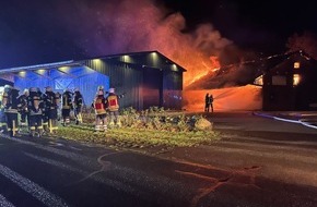 Polizeiinspektion Rotenburg: POL-ROW: ++ Brand einer Lagerhalle in Volkensen ++