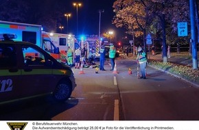 Feuerwehr München: FW-M: Auffahrunfall mit neun Verletzten (Obergiesing)