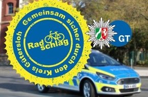 Polizei Gütersloh: POL-GT: Radfahrer bei Pkw-Kollision leicht verletzt - Aktion Radschlag zum Geisterradeln