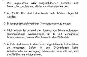 Polizeipräsidium Mittelhessen - Pressestelle Gießen: POL-GI: Benutzungsordnung nach den Lahnwiesen auf für Stadtpark Wieseckaue erlassen- Gespräche und Kontrollen angekündigt