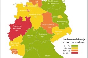 CRIF GmbH: Firmeninsolvenzen sinken in Deutschland um 2,2 Prozent (BILD)