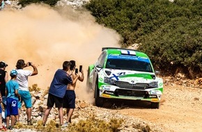 Skoda Auto Deutschland GmbH: Akropolis-Rallye Griechenland: doppelter WRC2-Sieg für SKODA Fahrer Emil Lindholm