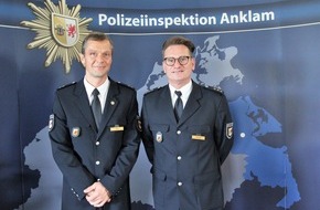Polizeipräsidium Neubrandenburg: POL-NB: Akribisch und ruhig: Neues Führungsduo in der Polizeiinspektion Anklam