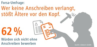 Jobware GmbH: Forsa Umfrage: Wer keine Anschreiben verlangt, stößt Ältere vor den Kopf
