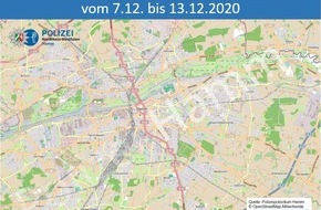 Polizeipräsidium Hamm: POL-HAM: Wohnungseinbruchs-Radar Polizei Hamm vom 07.12. bis 13.12. 2020