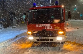 Freiwillige Feuerwehr Celle: FW Celle: Mehrere wetterbedingte Einsätze aufgrund Schneefalls in Celle!