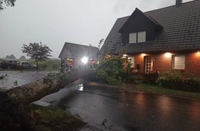 Kreisfeuerwehr Rotenburg (W&uuml;mme): FW-ROW: Neun wetterbedingte Eins&auml;tze f&uuml;r die Feuerwehren der Samtgemeinde Bothel
