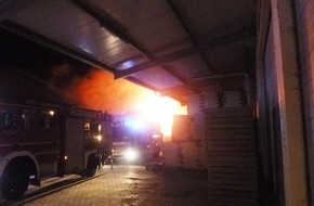 Polizeidirektion Worms: POL-PDWO: Brand einer Lagerhalle in Eich