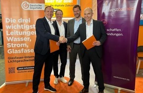 Westconnect GmbH: Westconnect und Deutsche GigaNetz schlie&szlig;en Glasfaser-Kooperation ab