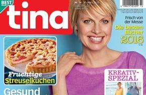 Bauer Media Group, tina: Suzanne von Borsody (58) in tina: "Erfolg ist relativ - mal ist man oben, mal unten."