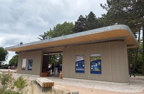 Tourismus-Service Fehmarn: Neuer Pavillon im Inselnorden bietet Schutz, Radservice und Naturinformationen