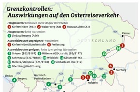 ADAC: Erschwerte Heimreise an Ostern / Grenzkontrollen verursachen laut ADAC lange Wartezeiten und Staus