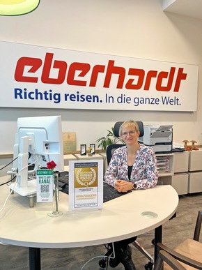 Eberhardt TRAVEL erneut mit Deutschem Kunden-Award 2024/25 ausgezeichnet