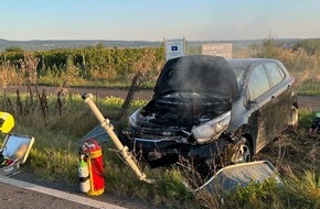 Polizeidirektion Neustadt/Weinstraße: POL-PDNW: Sekundenschlaf führt zu Unfall