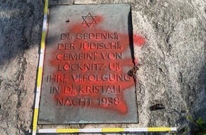 Polizeipräsidium Neubrandenburg: POL-NB: Sachbeschädigung am jüdischen Gedenkstein in Löcknitz (Ergänzung)