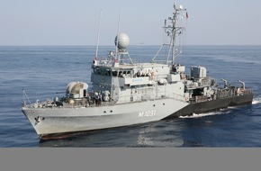 Presse- und Informationszentrum Marine: Marine - Pressemitteilung / Pressetermin: "Kulmbach" zurück in Kiel erwartet: Minenjagdboot auf stürmischem Heimatkurs (mit Bild)